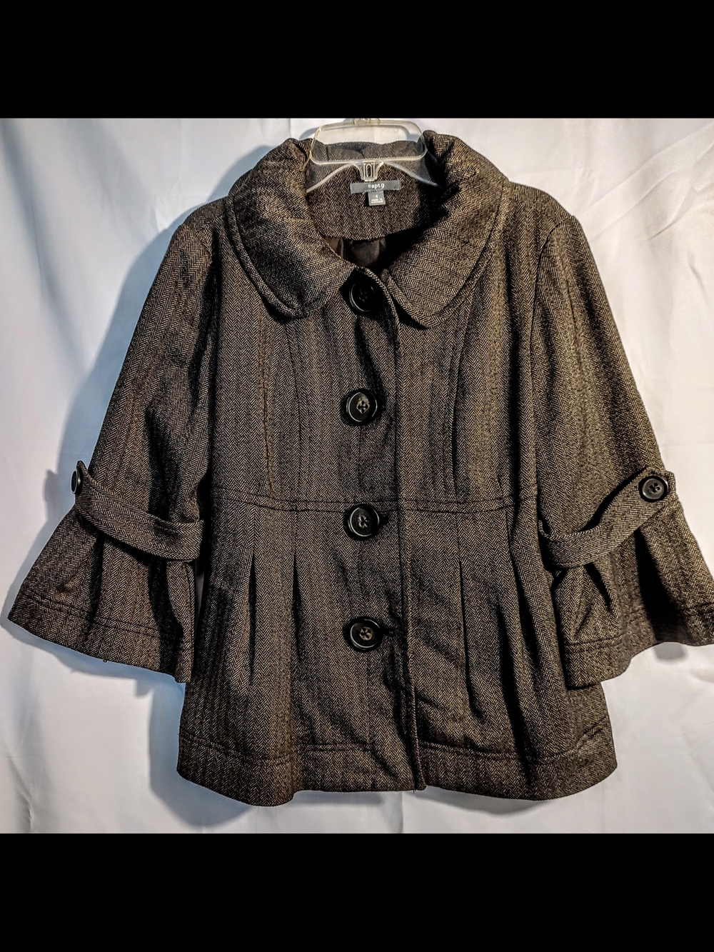 Apt. 9 Womens Satin Lined Peplum Jacket